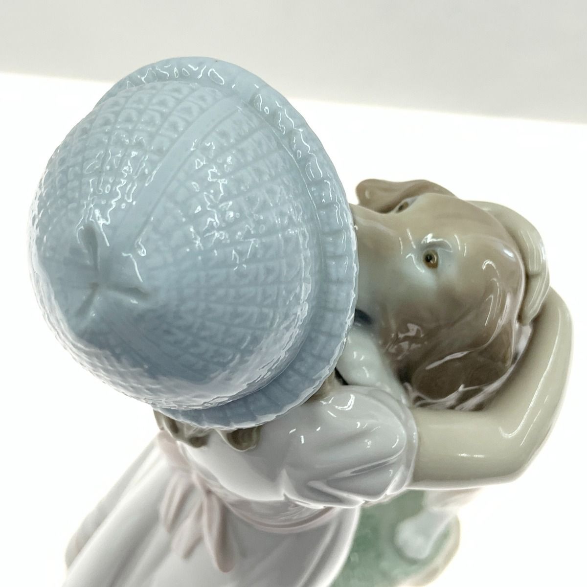 〇〇LLADRO リヤドロ 待ってたよ 犬 少女 フィギュリン 置物 陶器人形 6903