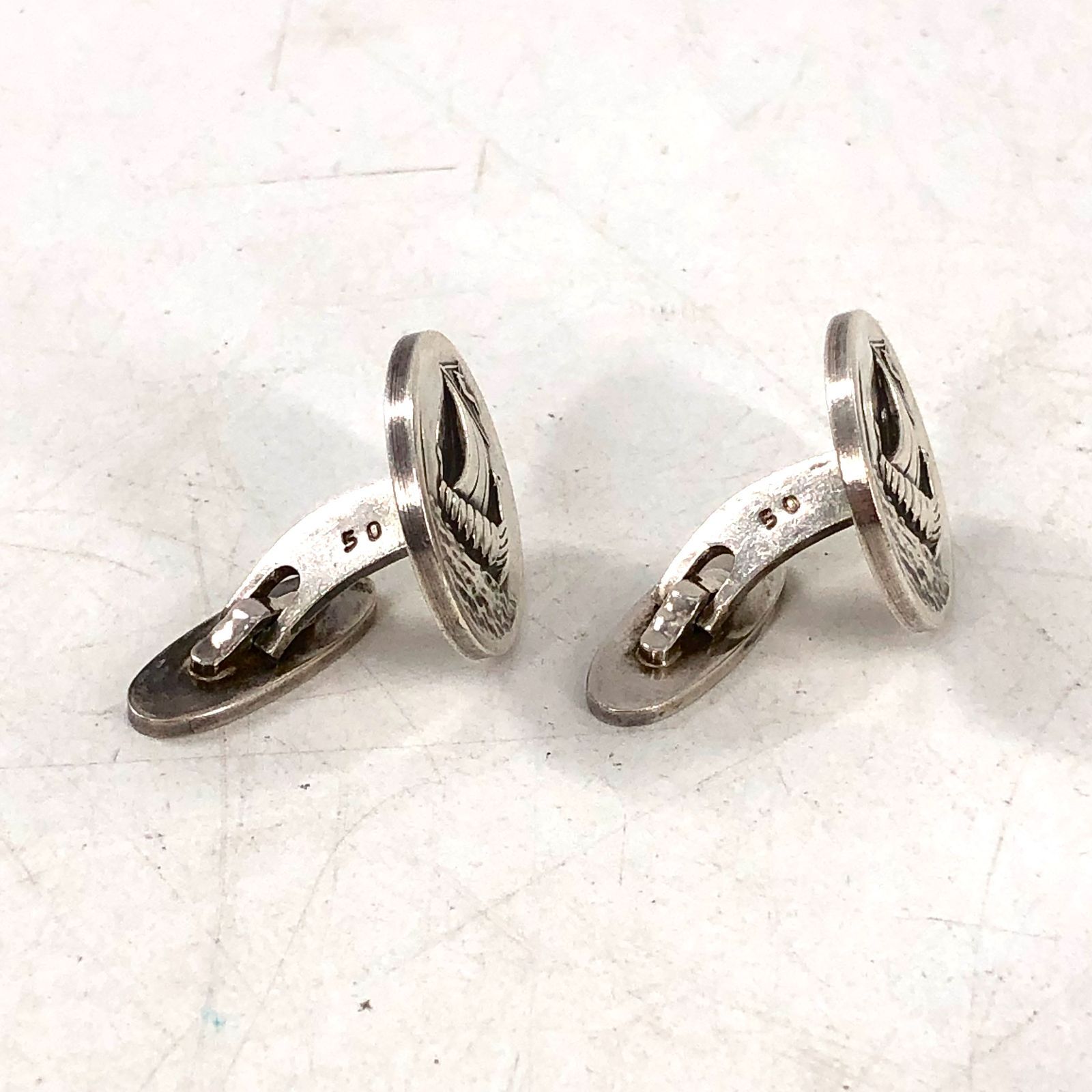Georg Jensen ジョージジェンセン カフス ネクタイピン シルバー 刻印