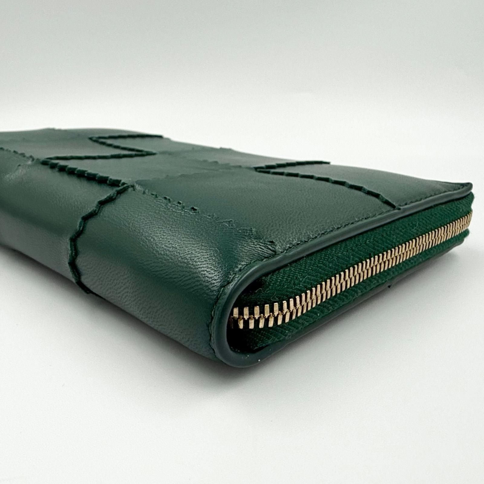 ボッテガヴェネタ ラウンドファスナー 財布 長財布 グリーン メンズ