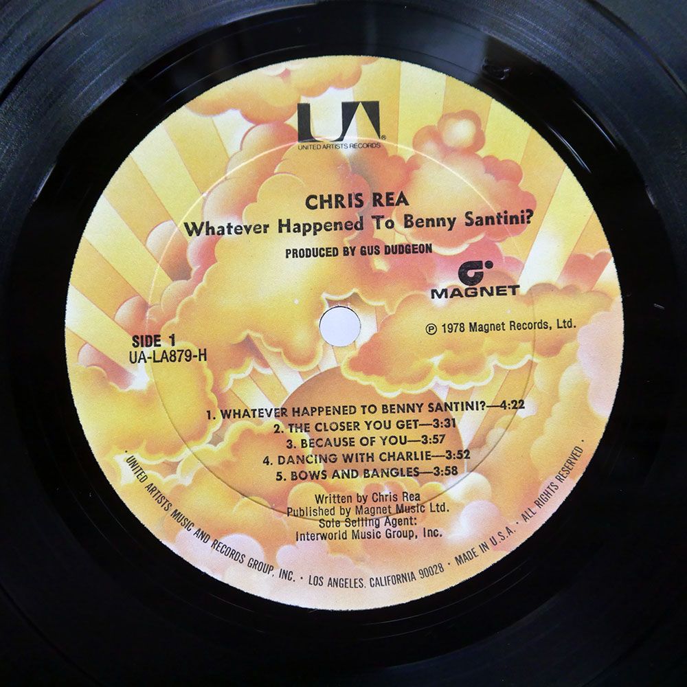 US盤 CHRIS REA/WHATEVER HAPPENED TO BENNY SANTINI?/UNITED
