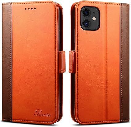 【高品質，人気】 iphone 11 ケース 手帳型 手帳 Rssviss iphone 11 カバー Qi充電対応 アイフォン 11 手帳型 サイドマグネット アイフォン 11 手帳ケース スタンド機能付き 保護 PUレザー iPhone11 財布型 オレ 応募券