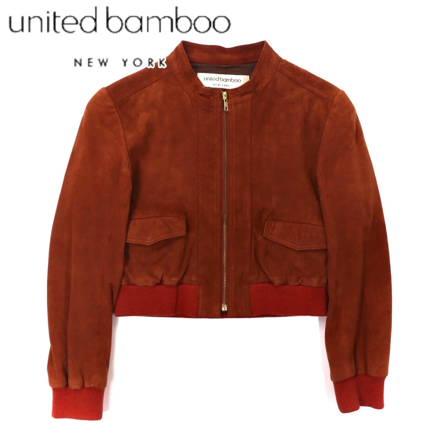 united bamboo スエードライダースジャケット 4 ブラウン ラムレザー