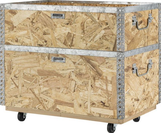 キャスター付 スタッキングボックスL