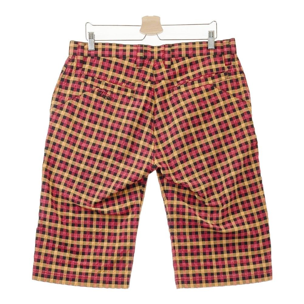 サイズ：4 DANCE WITH DRAGON ダンスウィズドラゴン  ハーフパンツ チェック柄 オレンジ系 [240101266186]# ゴルフウェア メンズ ストスト