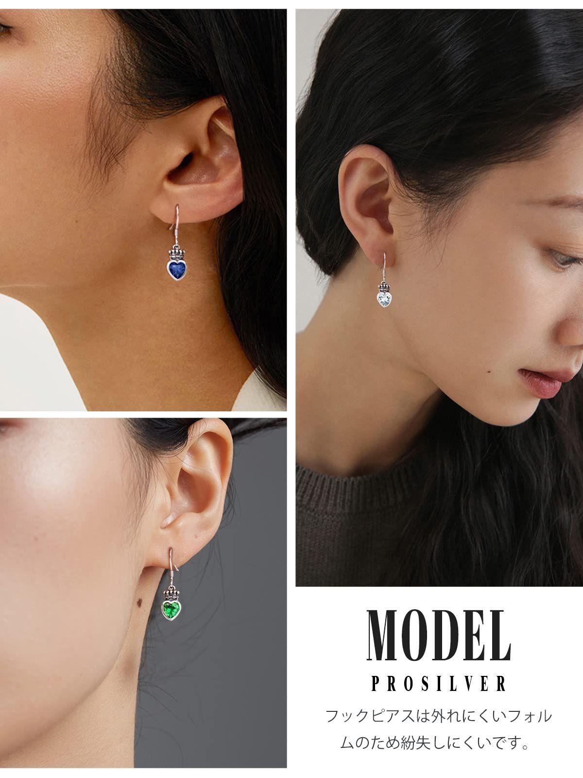 【新品】オパール＆ダイヤモンドCZ❣️925K14WG仕上げフックピアス 未使用】オパール＆ダイヤモンド❣️925K14WG仕上げピアス