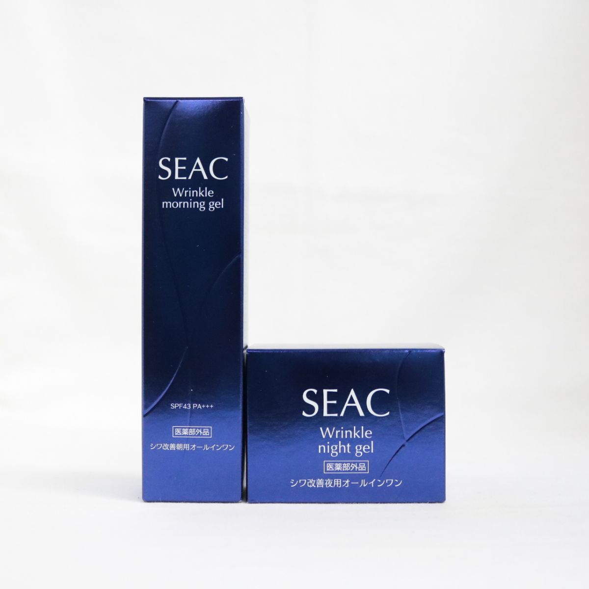 公式サイト 新品 SEAC 薬用リンクル(シワ改善 オールインワン)朝用夜用 