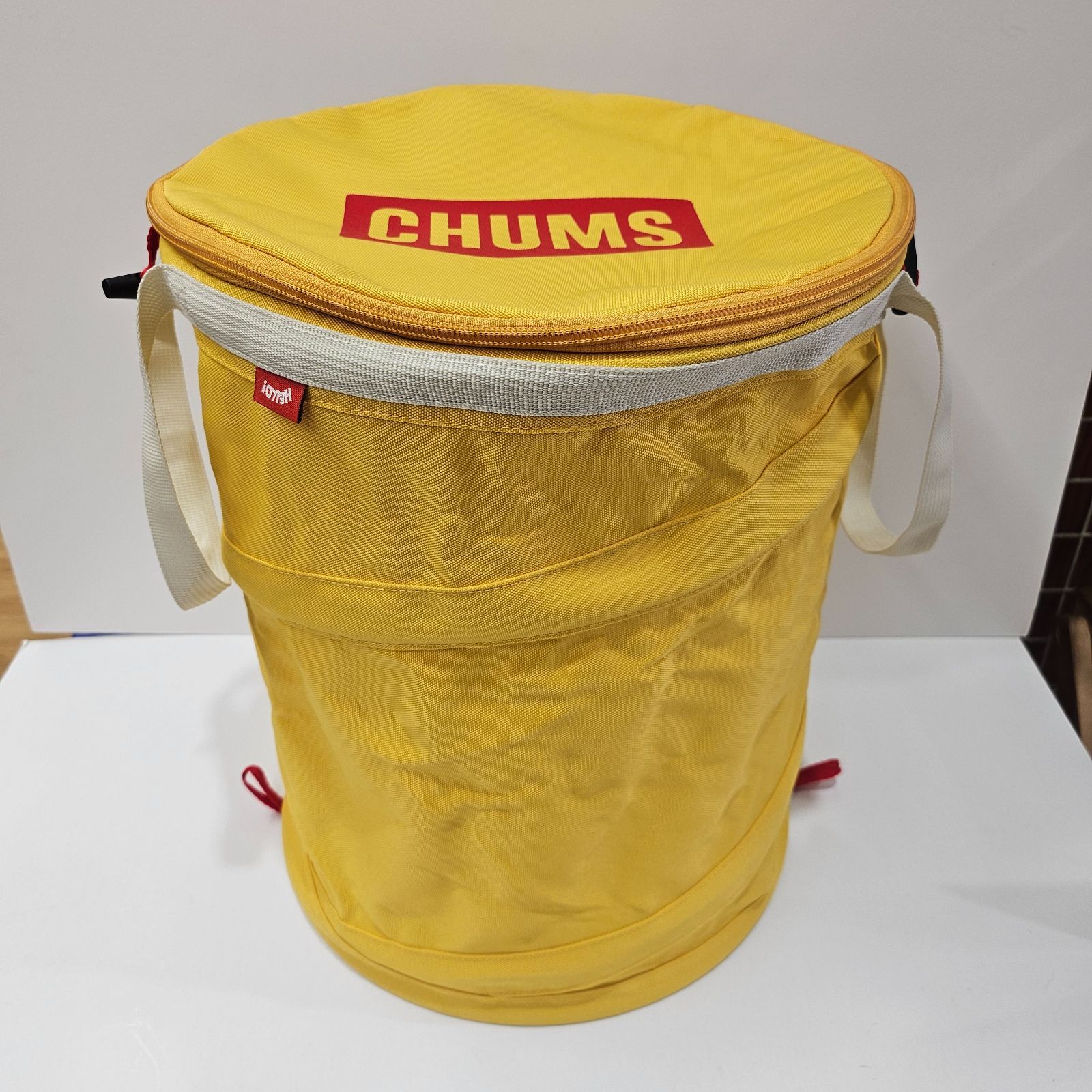 チャムス CHUMS ロゴ ポップアップ トラッシュカン イエロー