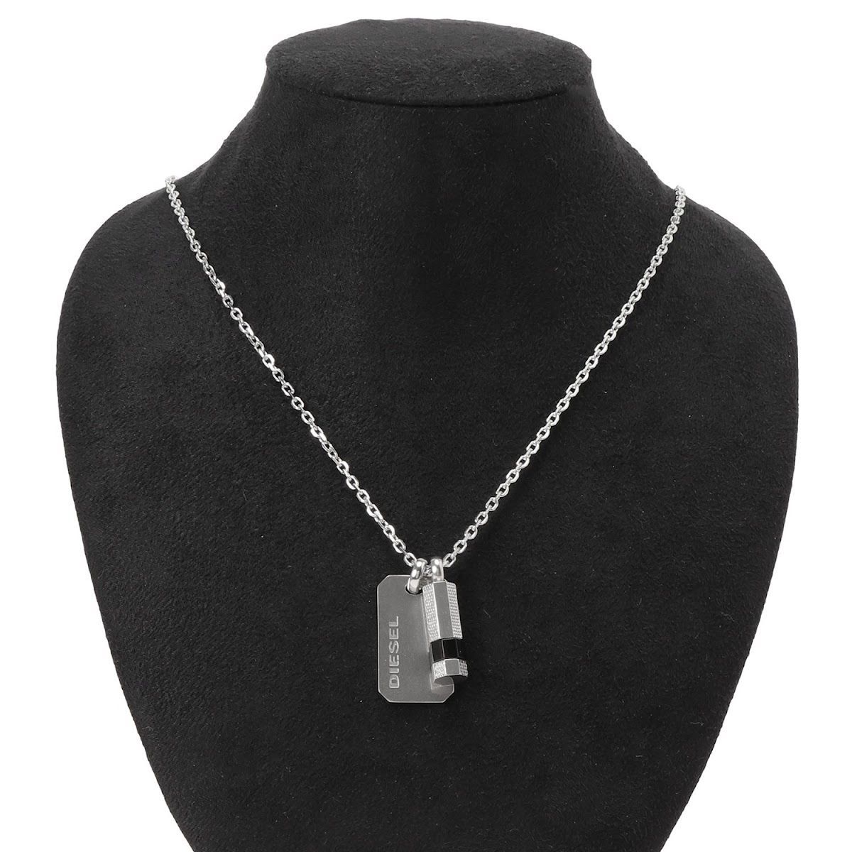 DIESEL ディーゼル DX1156040 ネックレス ロゴ プレート ボルト 