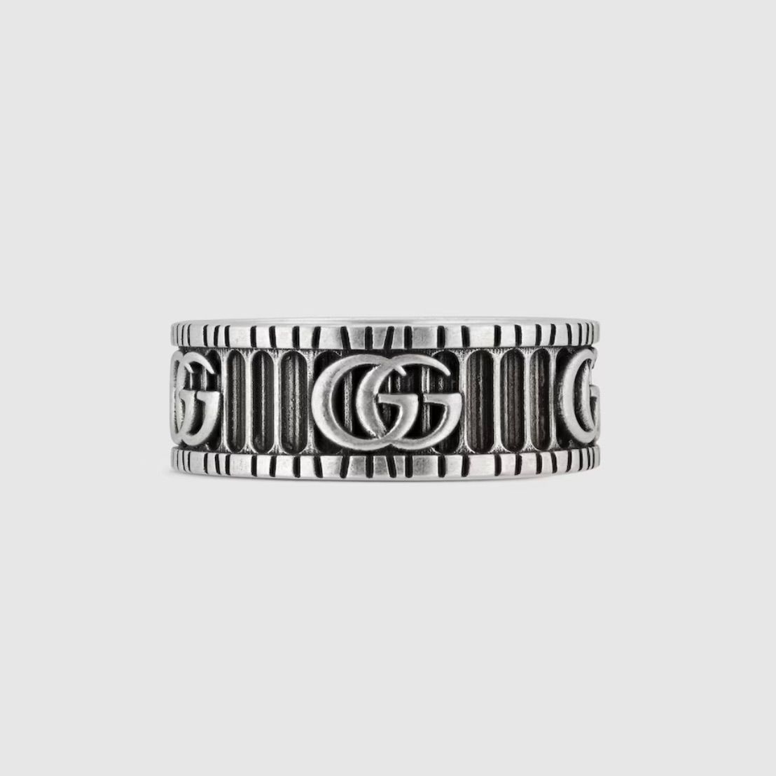 美品】GUCCI グッチ リング シルバーリング GGマーモント 14号