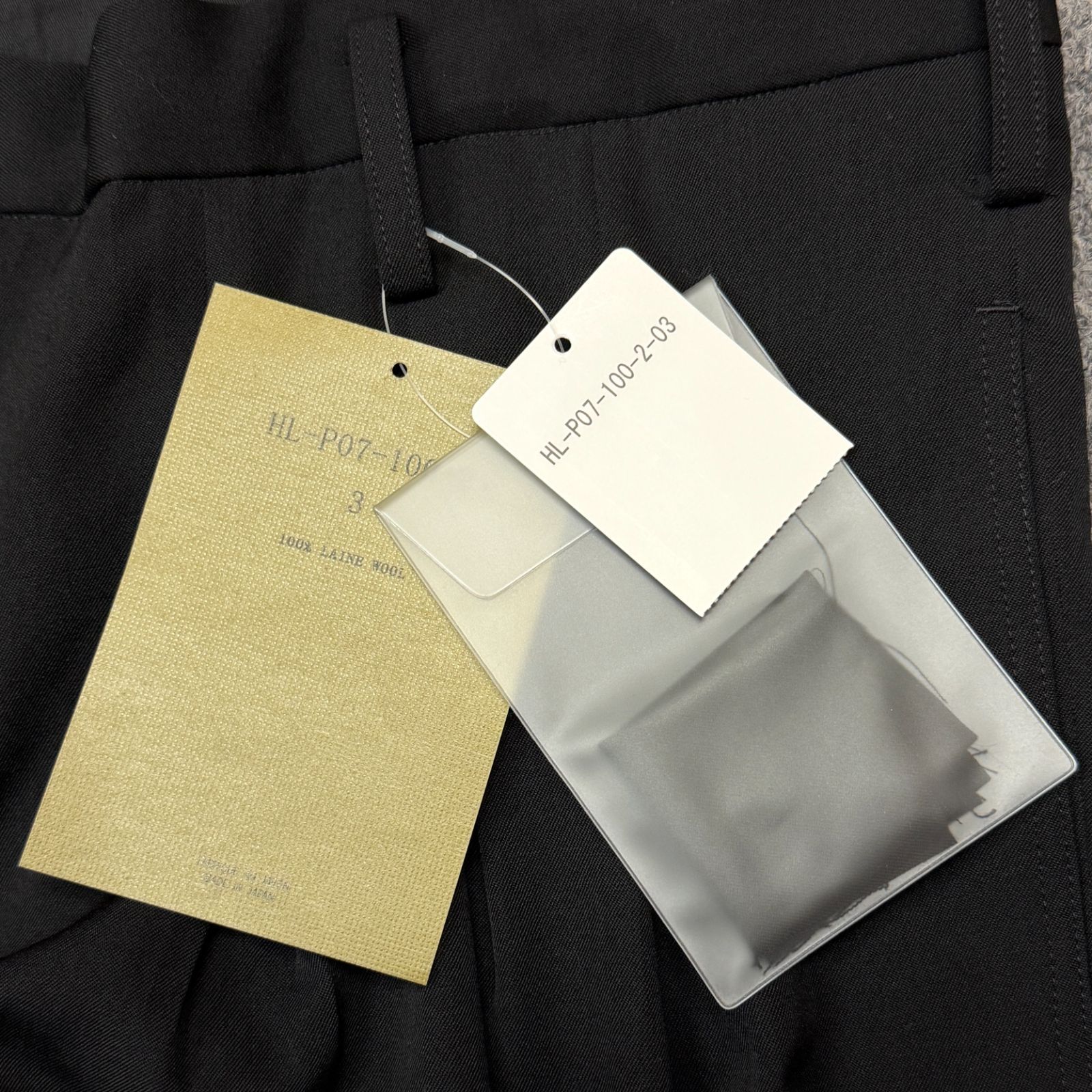 参考上代85800円 未使用品 Yohji Yamamoto POUR HOMME WOOL GABARDINE 12 TUCKS PANTS ウールギャバジン12タックパンツ イージーパンツ ヨウジヤマモトプールオム HL-P07-100 ブラック 3 Yohji Yamamoto POUR HOMME×NEIGHBORHOOD®Collaborate Collection