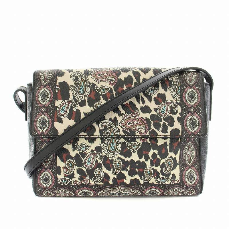 ✨美品✨　ETRO エトロ 総柄 ハンドバッグ 肩掛け PVC ブラック w0195g.jpg