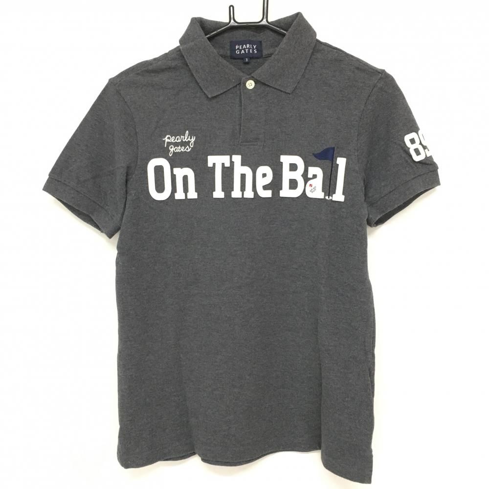 PEARLY GATES - 新品タグ付き【パーリーゲイツ】ワッペン刺繍 半袖ポロシャツ 1(M) ▪️パーリーゲイツ 半袖 ポロシャツ トップス ワッペン刺繍