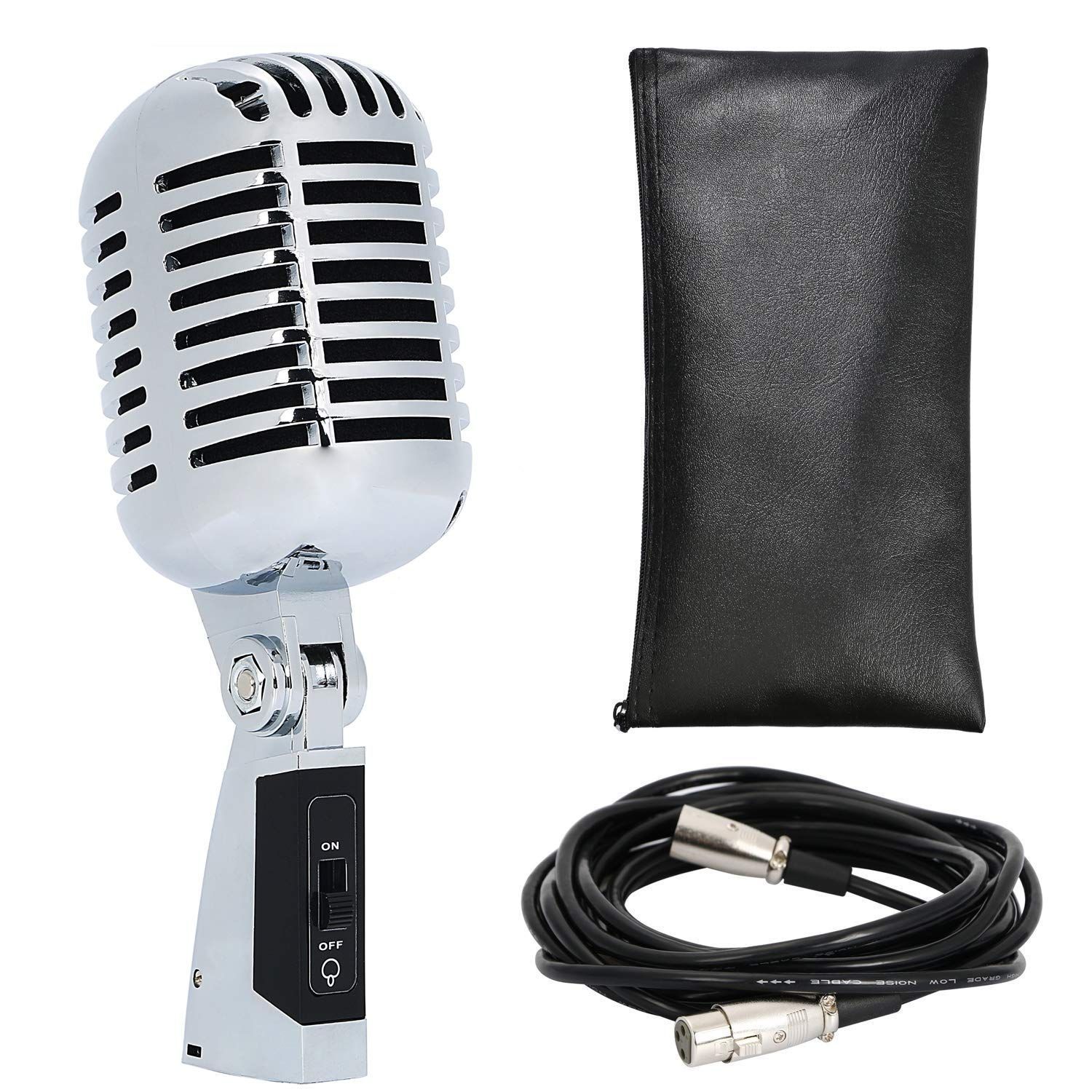 在庫 5mキャノン XLR ケーブル付き 収納袋 シルバー ガイコツ型 Products ダイナミックマイク 333