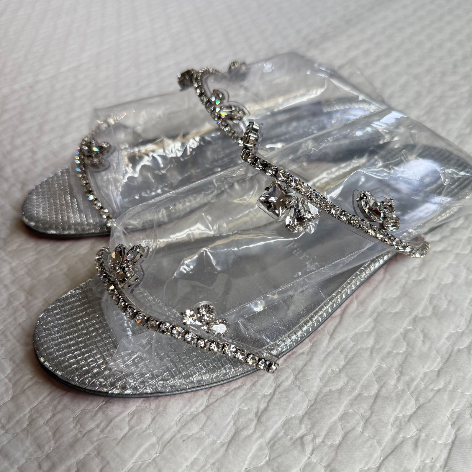 Christian Louboutin - 極美品 ルブタン スワロフスキーサンダル