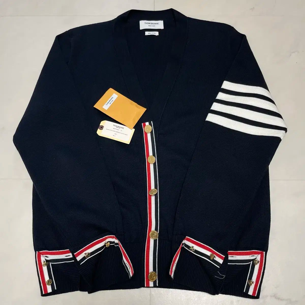 2 24SS Thom Browne トム ブラウン ミラノステッチ カーディガン ネイビー