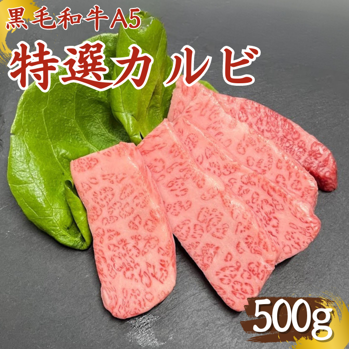 国産黒毛和牛A５ 特選カルビ500g　焼肉 BBQ