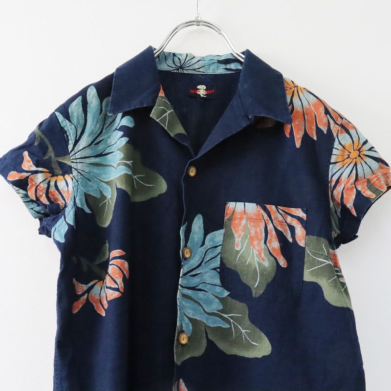 パラスパレス pal'las palace インディゴ染め 花柄オープン