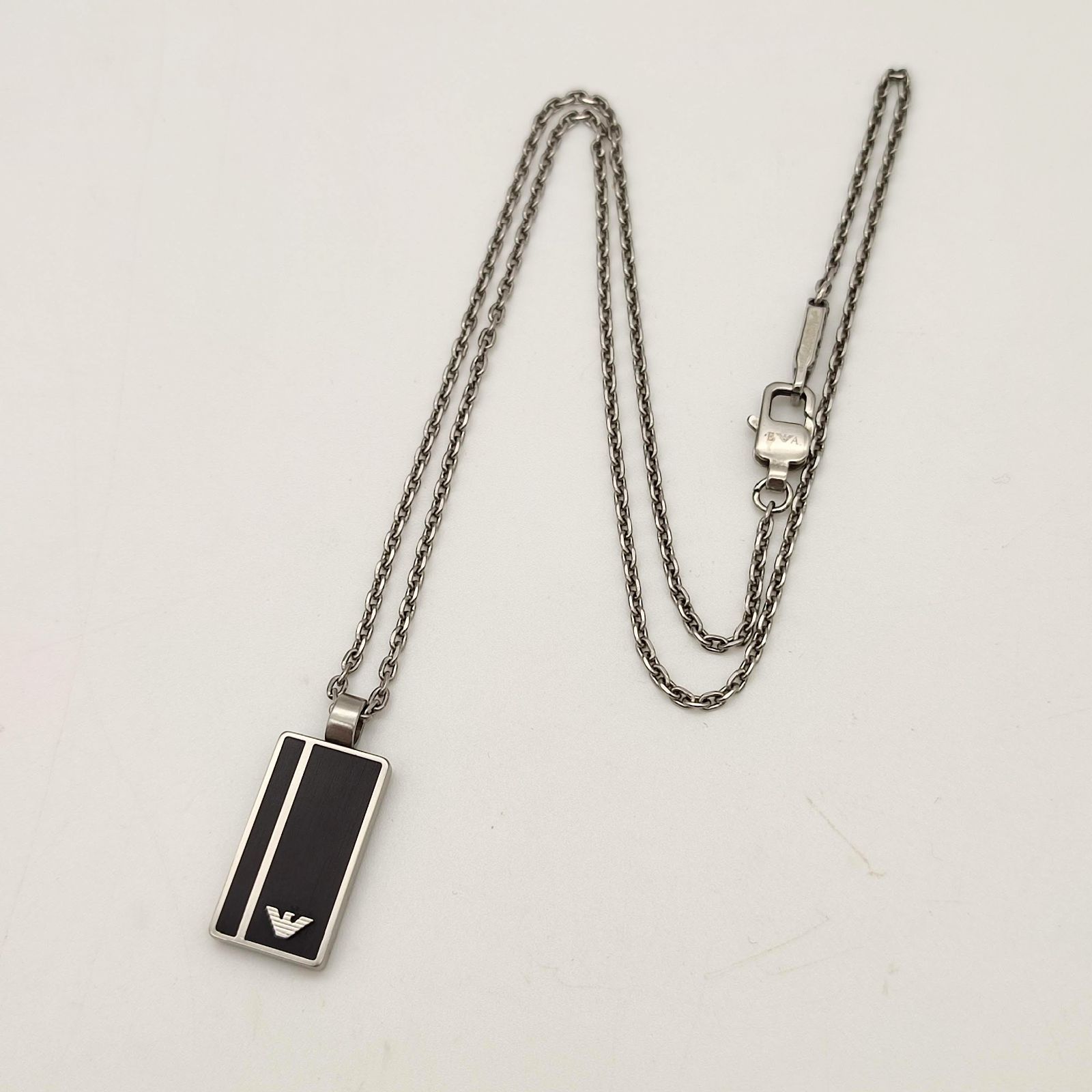 美品】EMPORIO ARMANI エンポリオアルマーニ プレートネックレス