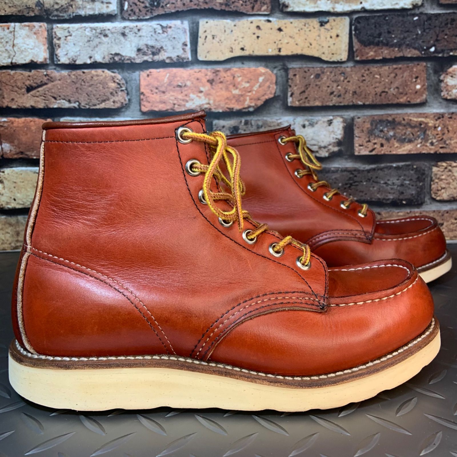 ☆REDWING 875 半円犬タグ 1996年製 US5E JP23㎝ VINTAGE レッド ☆REDWING 875 半円犬タグ 1996年製 US5E JP23㎝ VINTAGE レッド