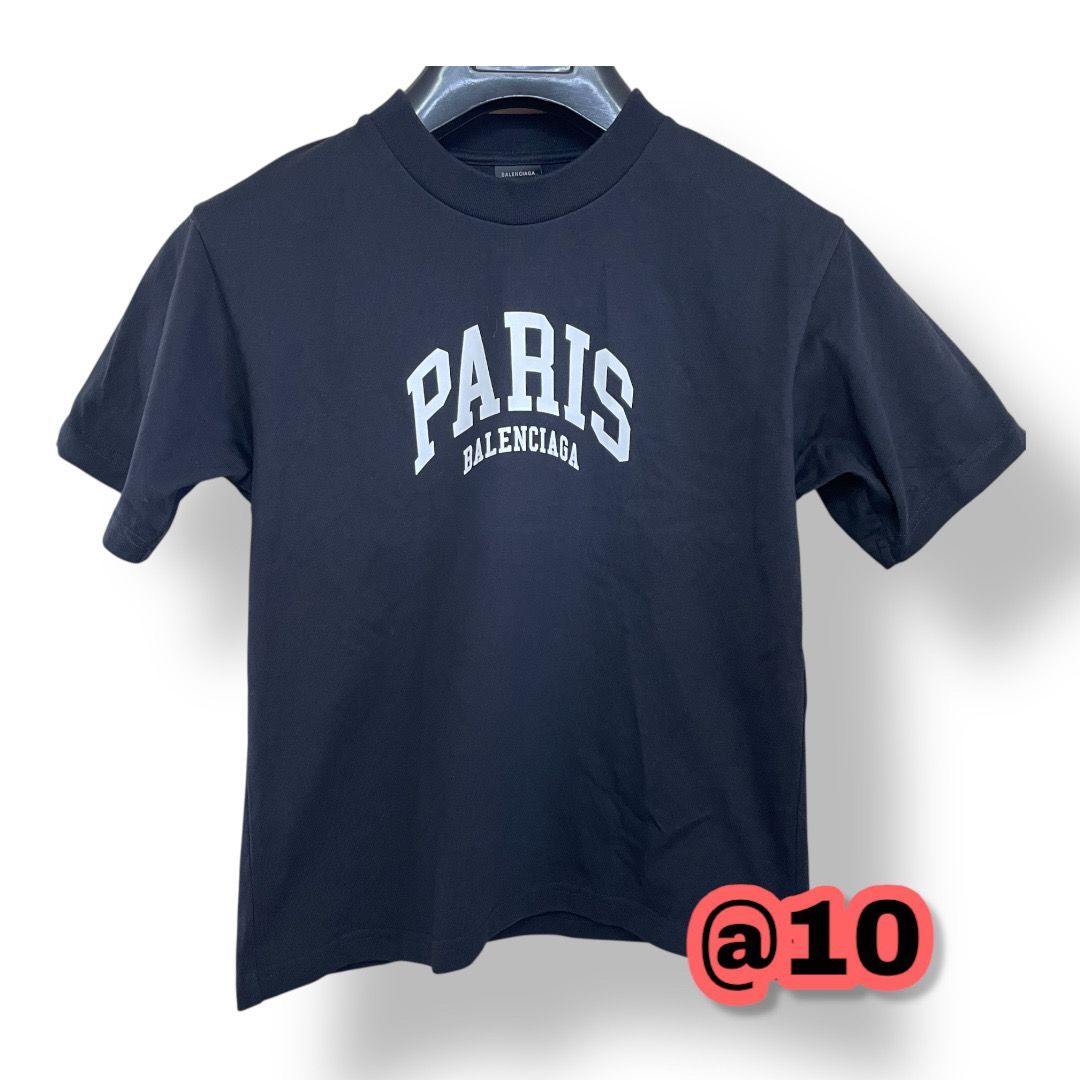 BALENCIAGA（バレンシアガ） キッズ PARISロゴTシャツ ブラック サイズ