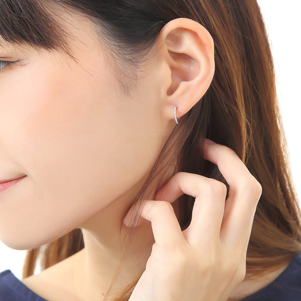 フープピアス ダイヤ