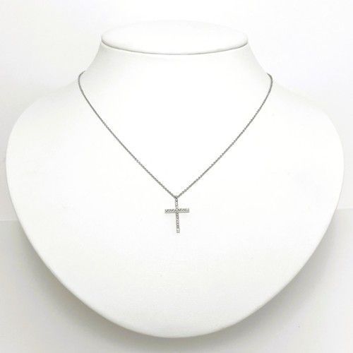 Tiffany&Co. ティファニー メトロクロス ネックレス ミディアム 750WG  