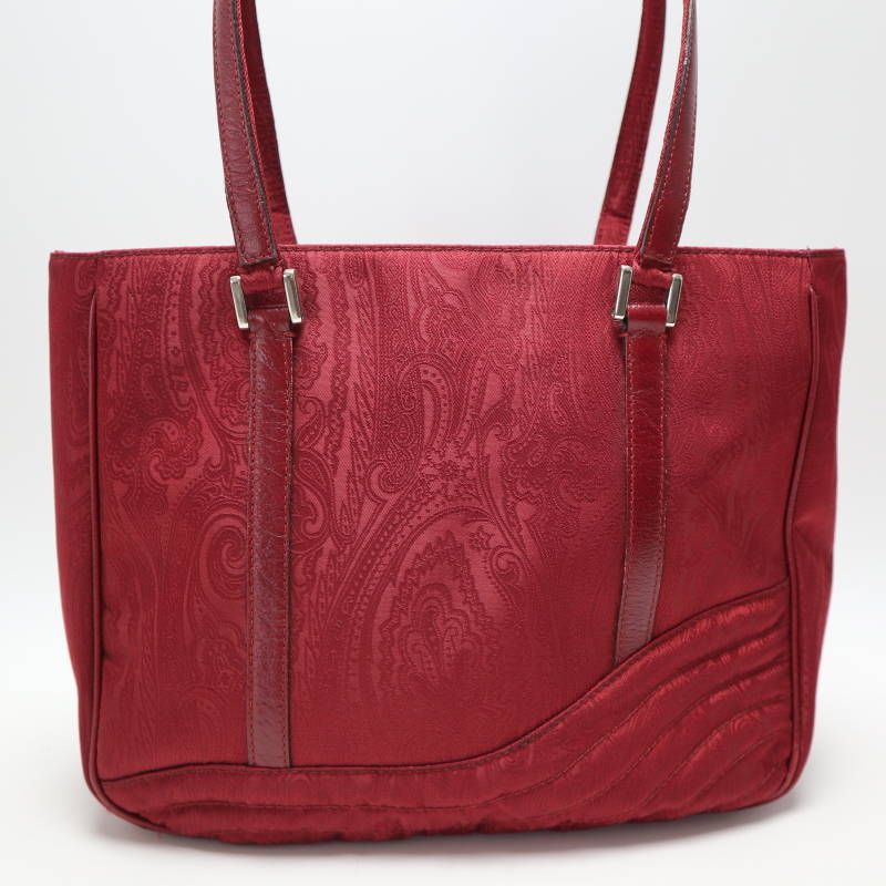ETRO エトロ ペイズリー柄 キャンバス/レザ― トートバッグ  