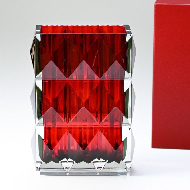 バカラ ベース 花瓶 ルクソール LOUXOR レッド 20cm 2808408