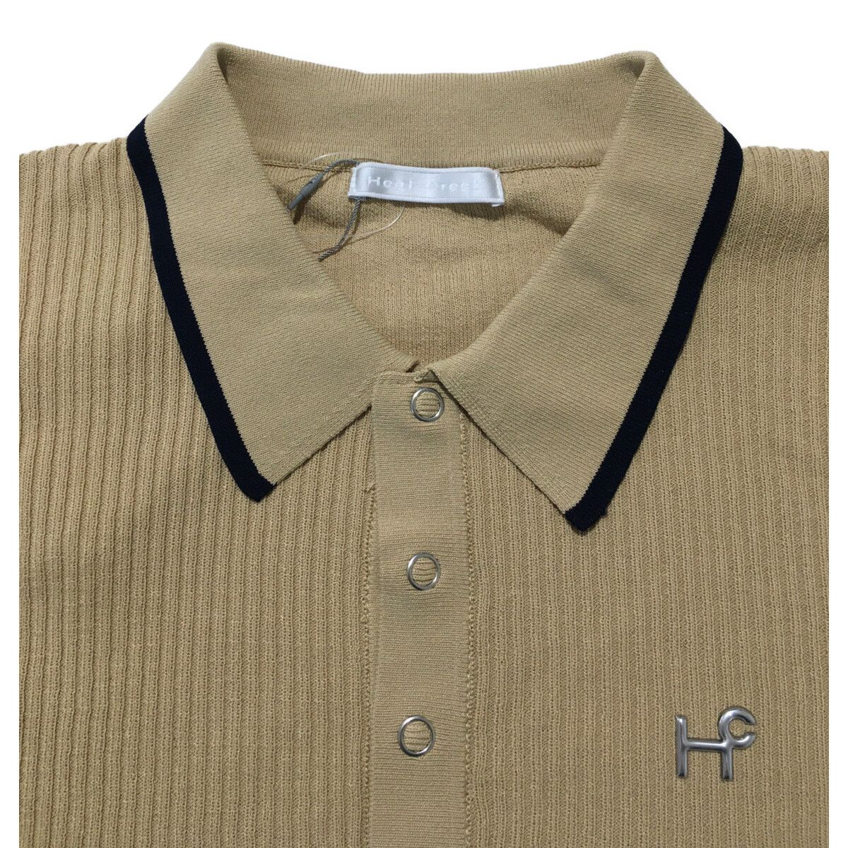 Heal Creek - coco 未使用品 ヒールクリーク HEAL CREEK レディース 半袖ポロシャツ 40(M) ベージュ サマーニット 未使用品 レディース ヒールクリーク HEAL CREEK 半袖ポロシャツ