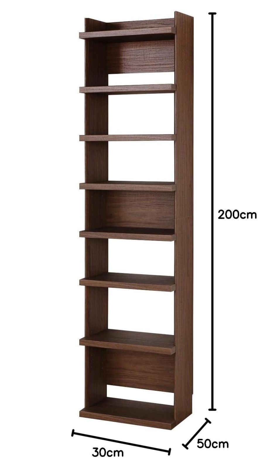 厚い棚板が力強く存在感を放つ高さ2mの