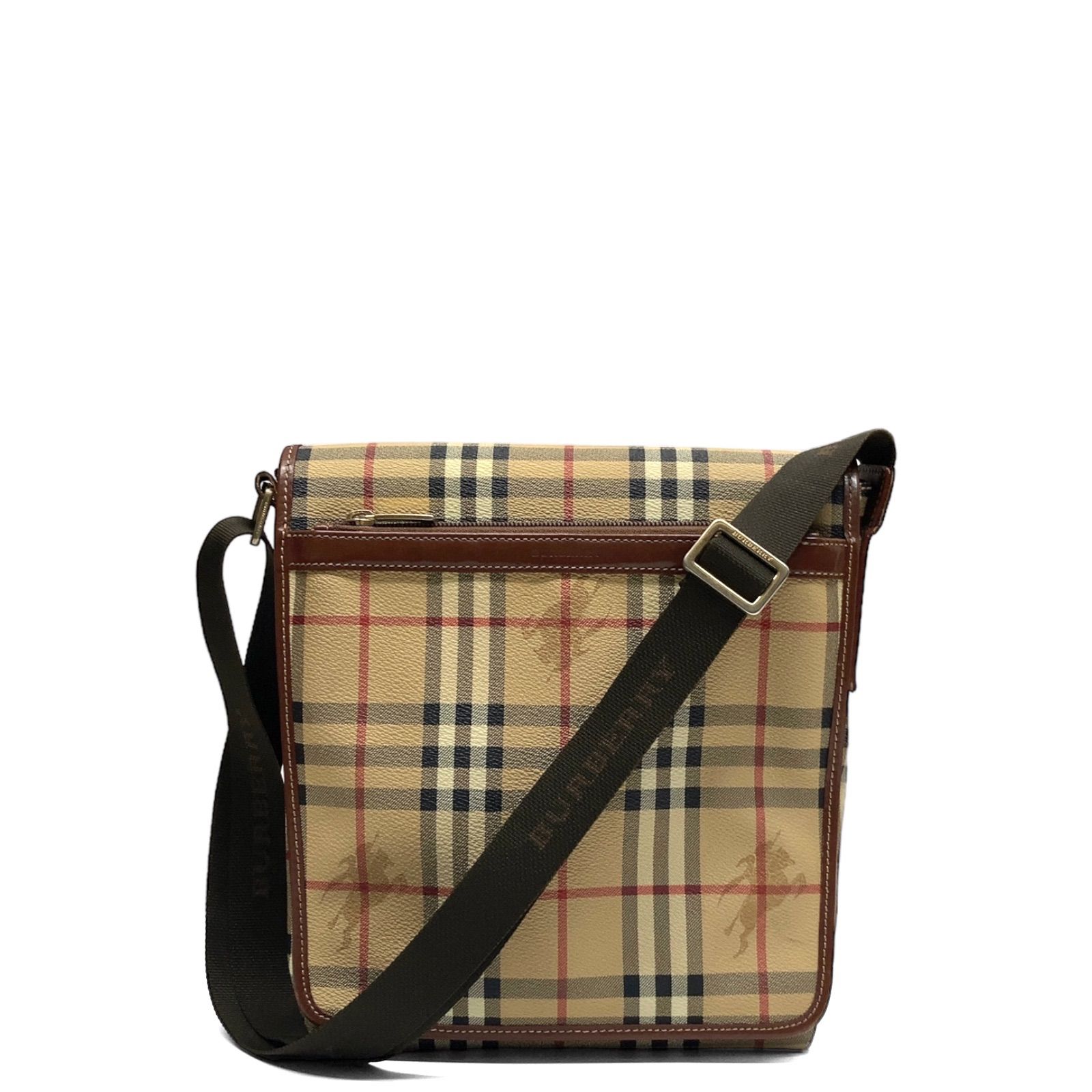 中古品】BURBERRY バーバリー ショルダーバッグ ノバチェック シャドー