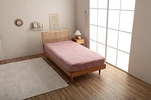 【新品・2営業日で発送】イケヒコ 寝具 カバー ラピアス ボックスシーツ 約140×200×30cm ダブル ダスティピンク 無地 エコ フェイクファー ...