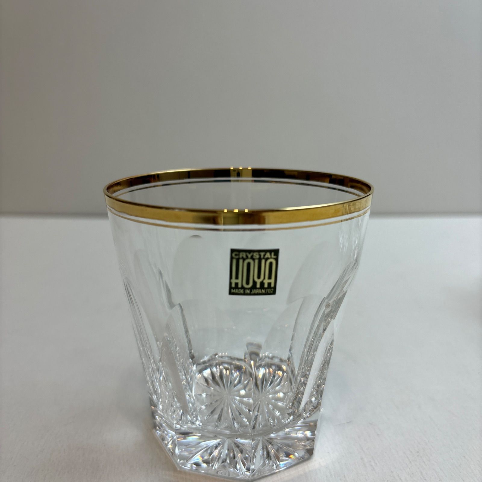HOYA ホヤクリスタル サングラス ロゴ刻印 装飾付き ゴールド 日本製 HOYA ホヤクリスタル サングラス ロゴ刻印 装飾付き ゴールド