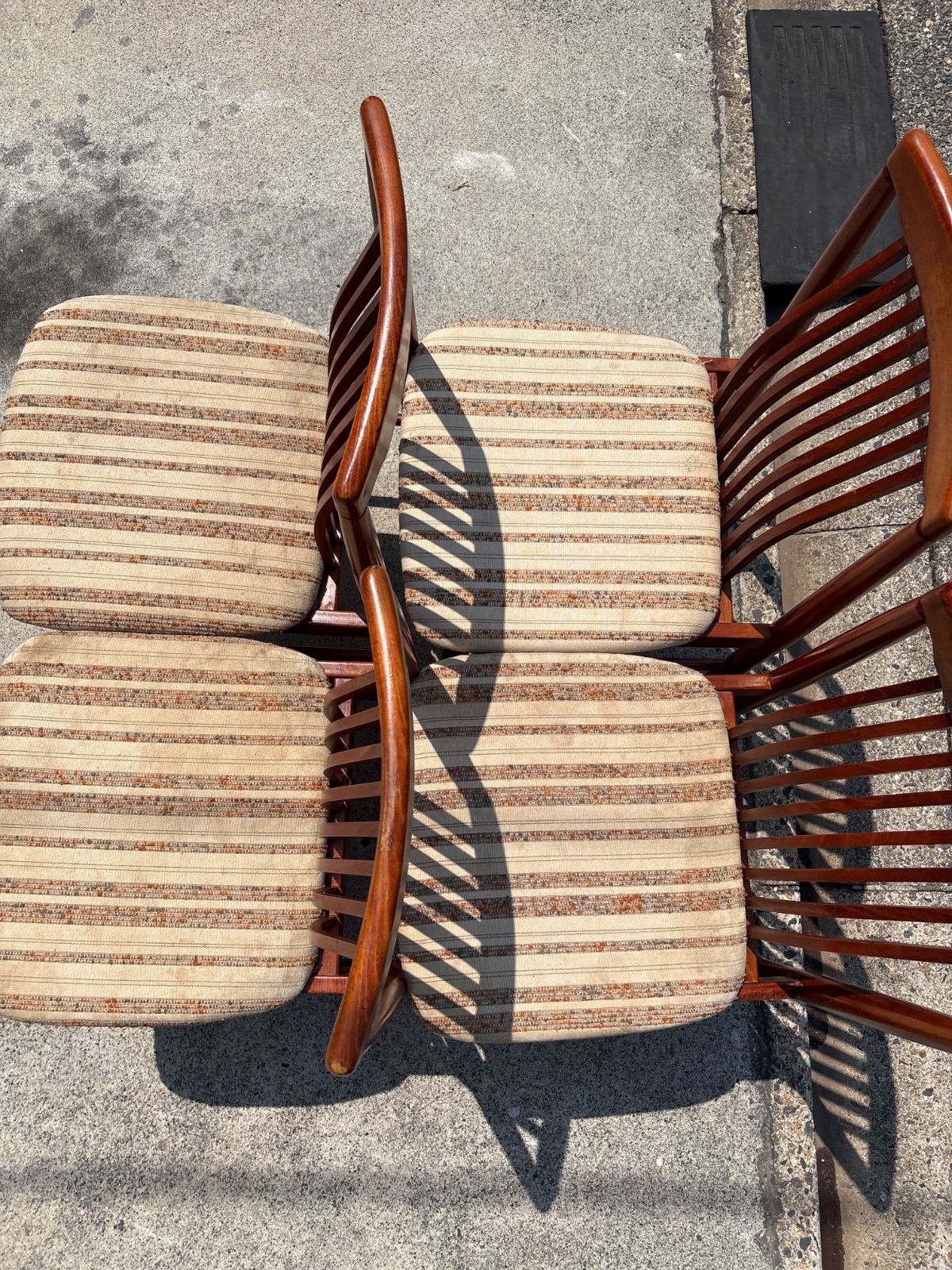 松田家具　ダイニングチェア　椅子　レトロモダン　ビンテージ家具　日本製　① アンティーク】① 松田家具 マツダ 木製 ダイニングチェア 椅子