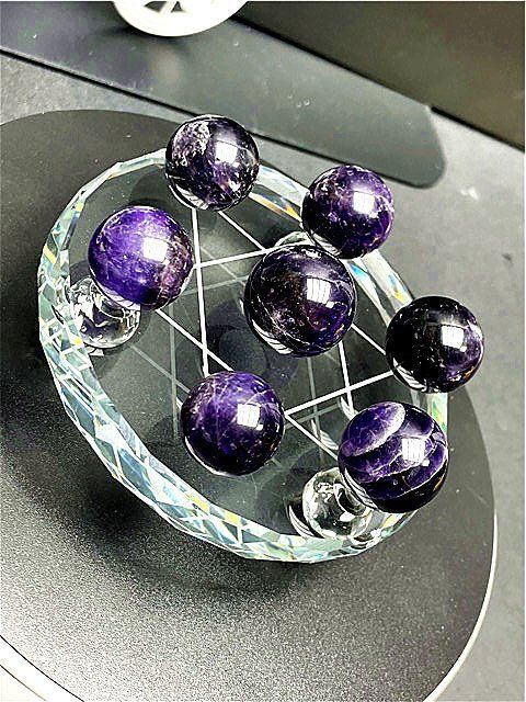 天然~愛の守護石~夢幻紫水晶アメジスト丸玉YTB83G1/164G04 天然~愛の守護石~夢幻紫水晶アメジスト丸玉七星陣B86G7/49G04D