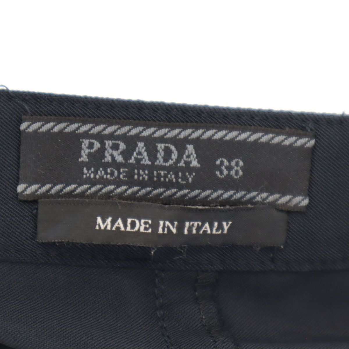 PRADA プラダ イタリア製 ミディ丈 タイトスカート 38 ブラック系