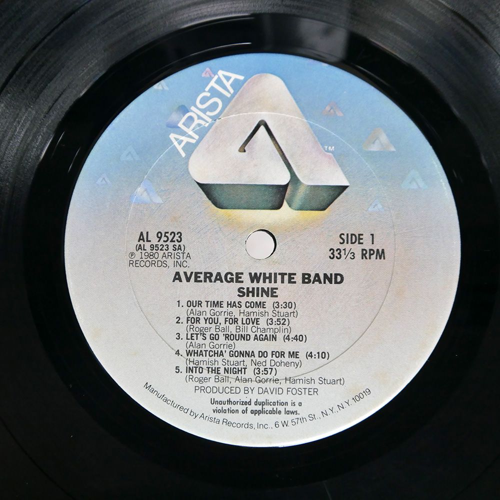 新版 AVERAGE US盤 米 WHITE メルカリ - LP AL9523 BAND/SHINE/ARISTA 洋楽