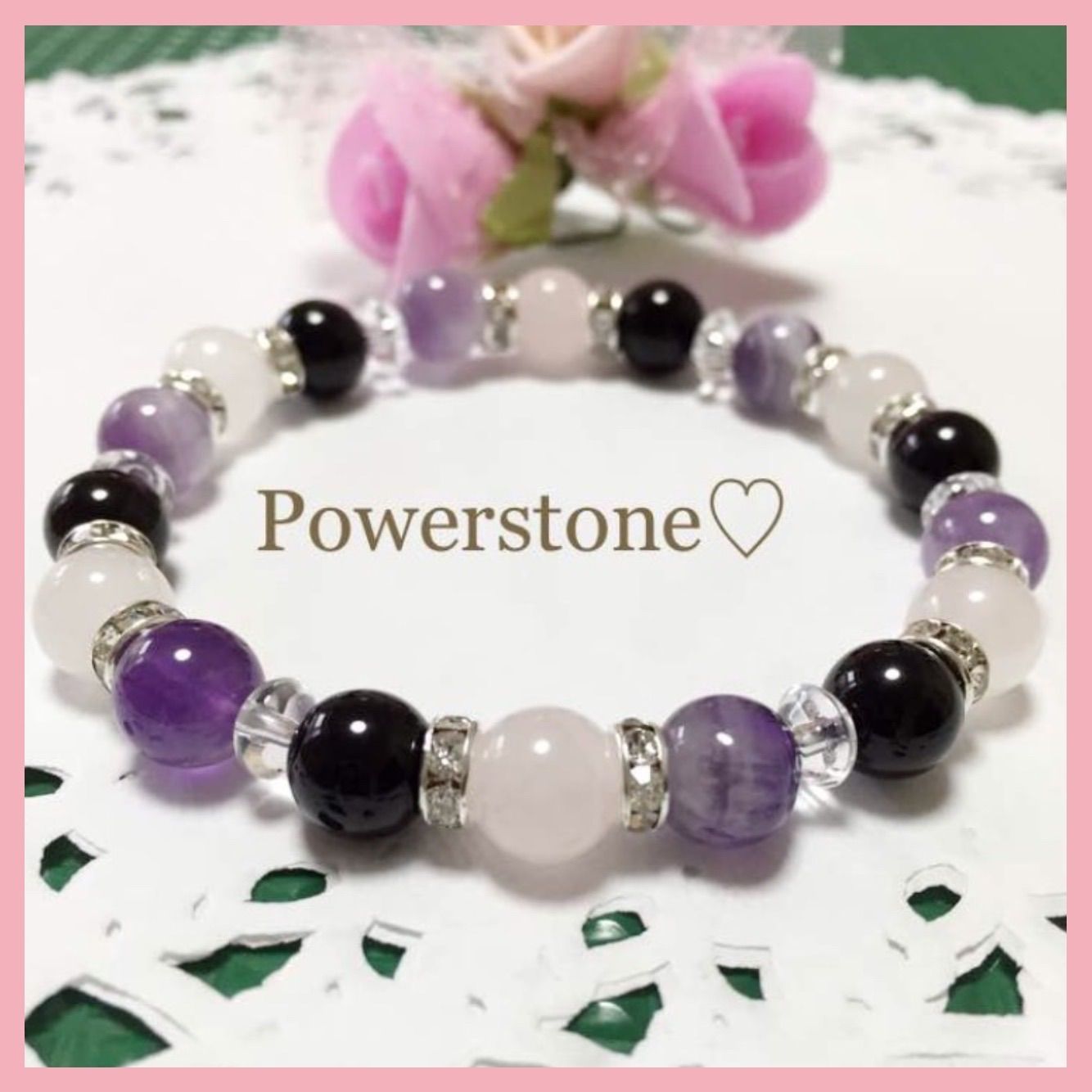 ケープアメジスト ブレスレット くっきり縞模様 ケープアメジスト 14mm