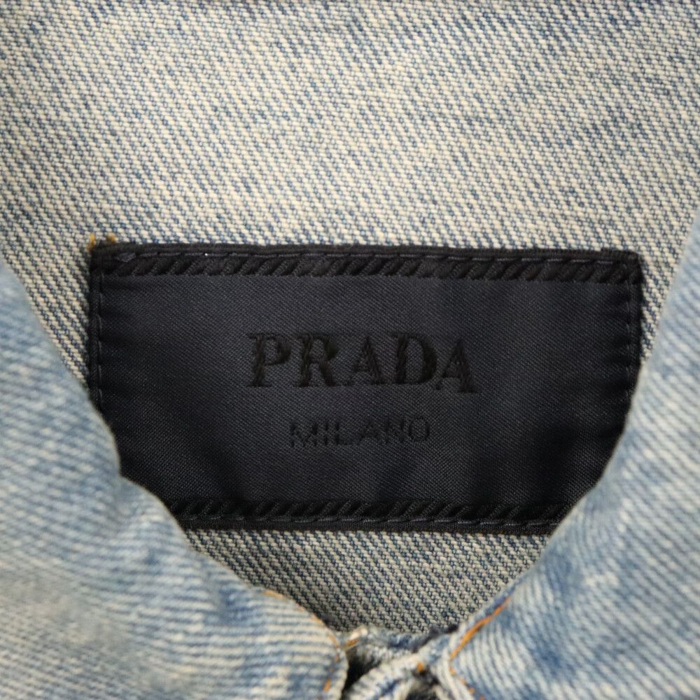 PRADA (プラダ) 23AW デニム ブルゾンジャケット 三角プレート