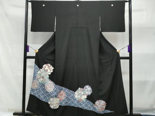 平和屋着物●豪華振袖　流水枝花文　暈し染め　ロング丈　正絹　逸品　AABC6057ph 平和屋着物○豪華振袖 流水枝花文 暈し染め ロング丈 正絹