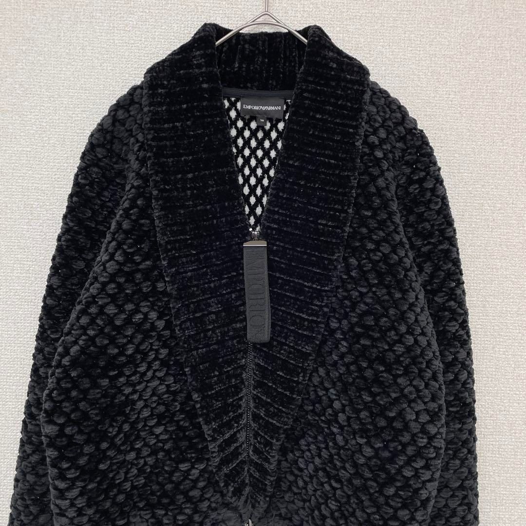 EMPORIO ARMANI エンポリオアルマーニ ベルベットジャケット フロント