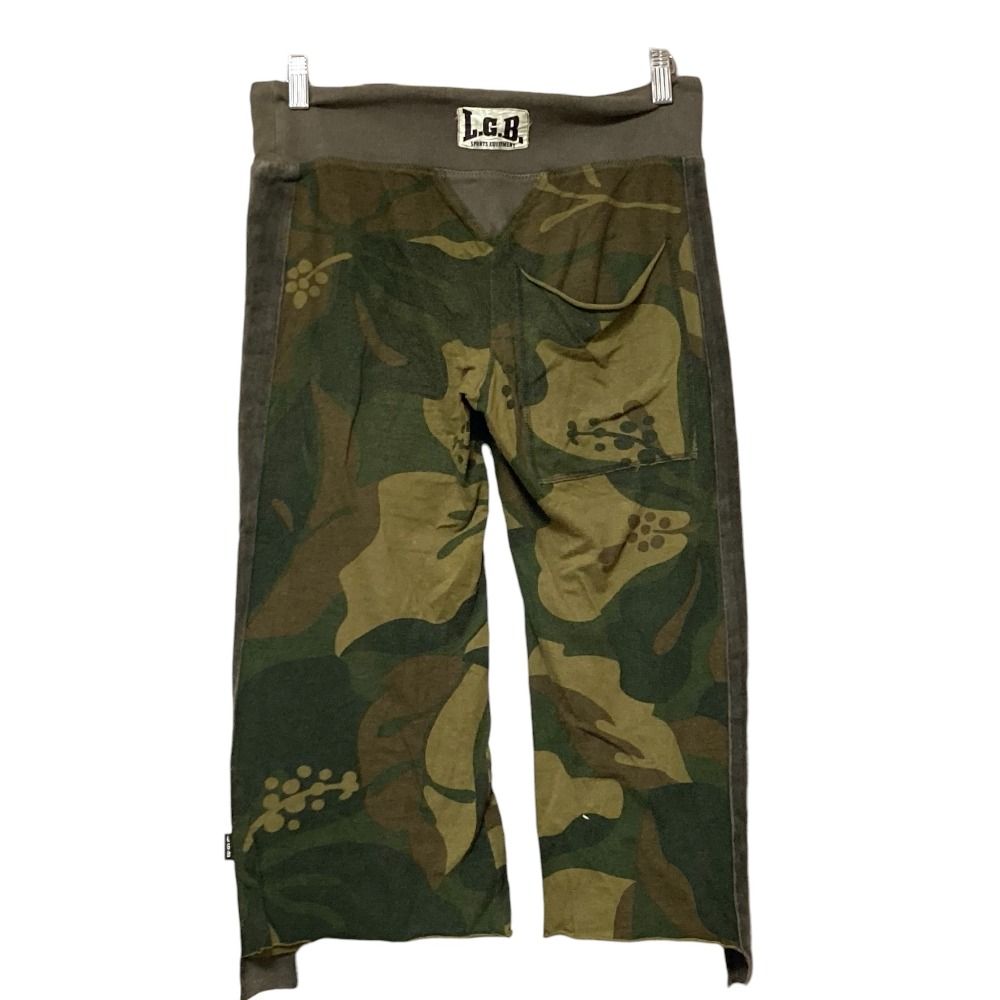 L.G.B. ルグランブルー MID FLCAMO PANTS カモフラ 迷彩柄 ドロスト クロップドパンツ サイズ1 カーキ メンズ レディース 古着
