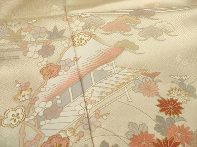 平和屋着物□訪問着 人物風景文 正絹 逸品 CAAY9184in 平和屋着物○