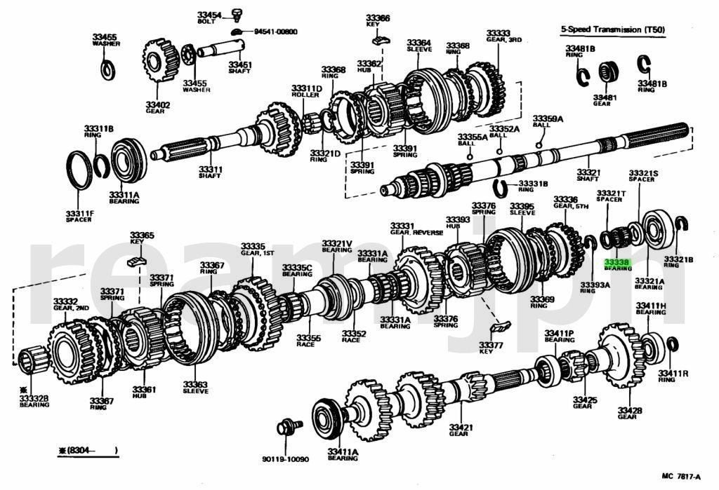 新品 トヨタ純正 AE86 レビン トレノ 5TH ギヤ ブッシュ OR ベアリング  