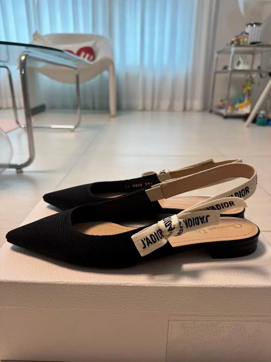 ディオール　スリングバックフラットシューズ35 Christian Dior クリスチャンディオール J'ADIOR 35 1/2 22.5