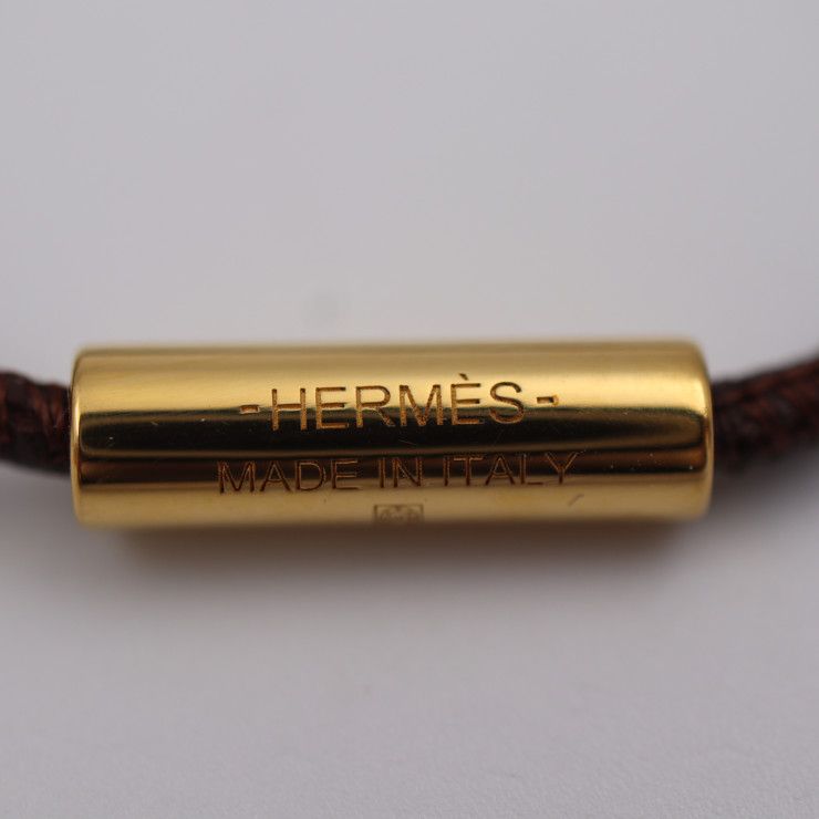 HERMES エルメス ネックレス ウッド レザー ブラック ブラウン ゴールド金具 メドール コリエドシアン ラウンド ペンダント 【本物保証】