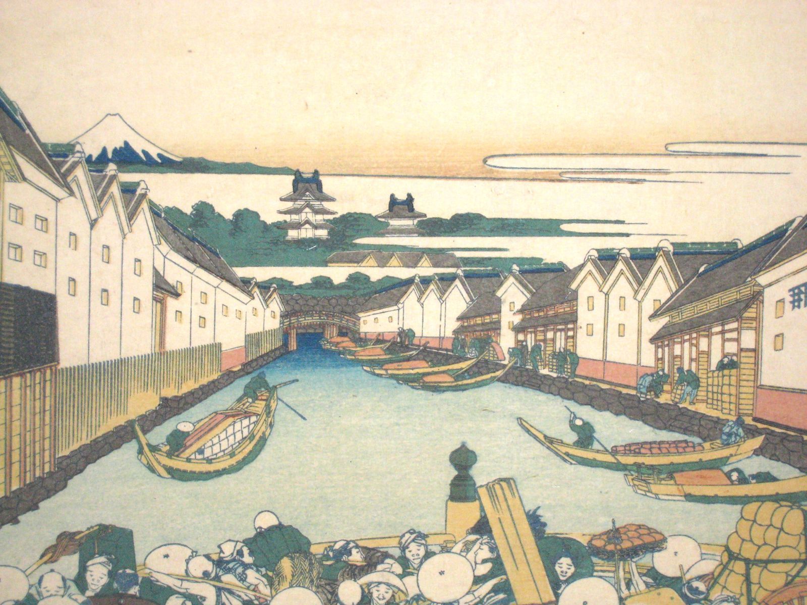 掛け軸 タペストリー　冨嶽三十六景 江戸 日本橋◆葛飾北斎 （工芸作品・新品) 掛け軸 タペストリー 冨嶽三十六景 江戸 日本橋◇葛飾北斎
