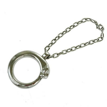 【中古】 美品 カルティエ Cartier パンテール バッグチャーム キーホルダー シルバー メタル 05BT920