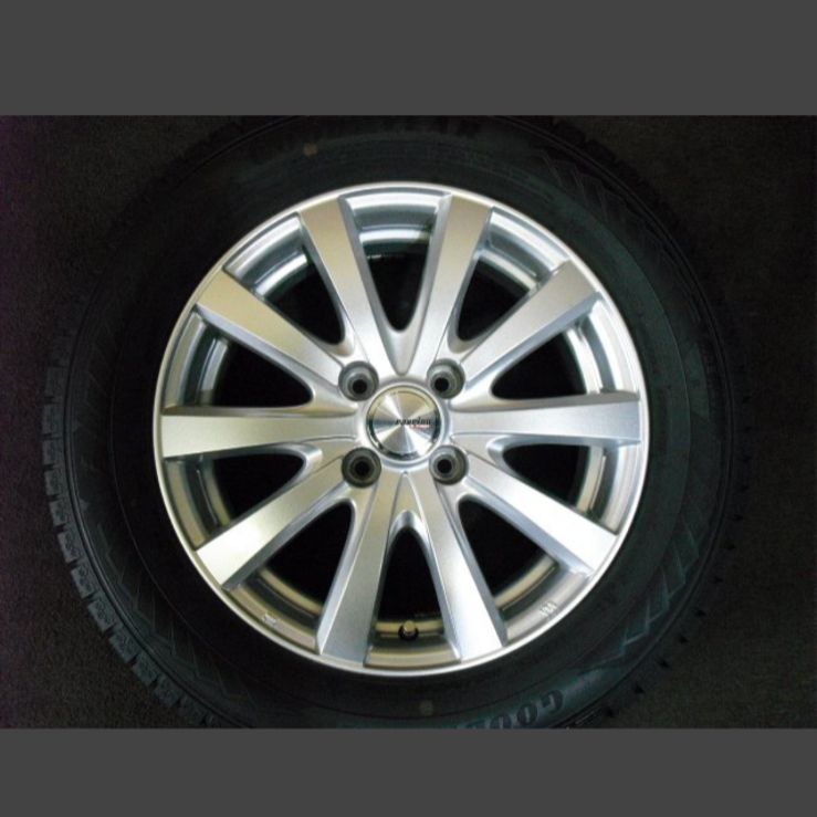 T-2137 本州 22. グッドイヤー アクア E12ノート デミオ MAZDA2 等 15インチスタッドレス タイヤホイール