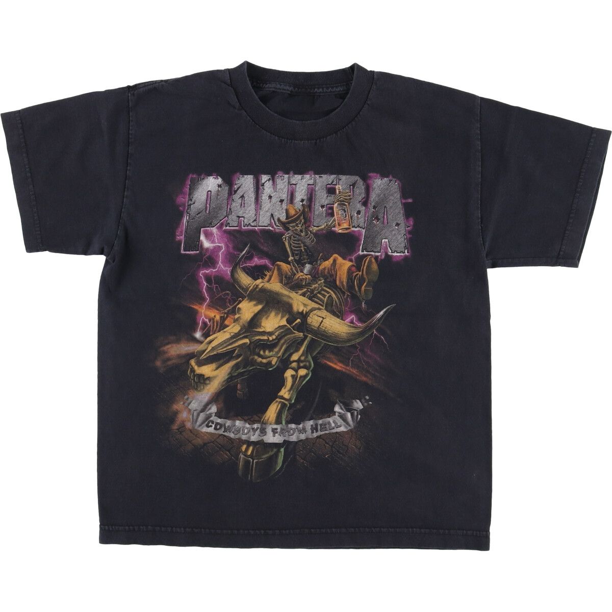 古着 PANTERA パンテラ ドクロ柄 スカル柄 バンドTシャツ バンT メンズXS相当|eaa543951